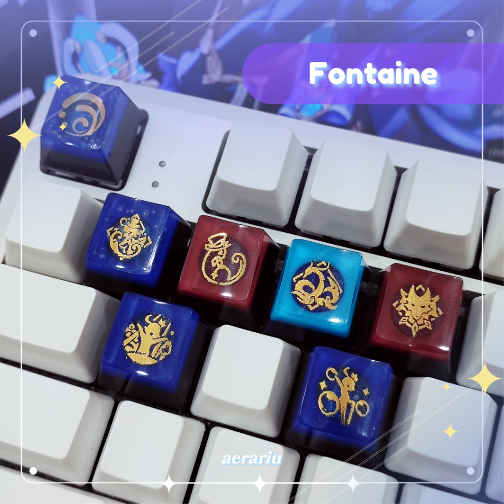 Genshin Impact - FONTAINE Characters Theme Keycaps for Mechanical ...