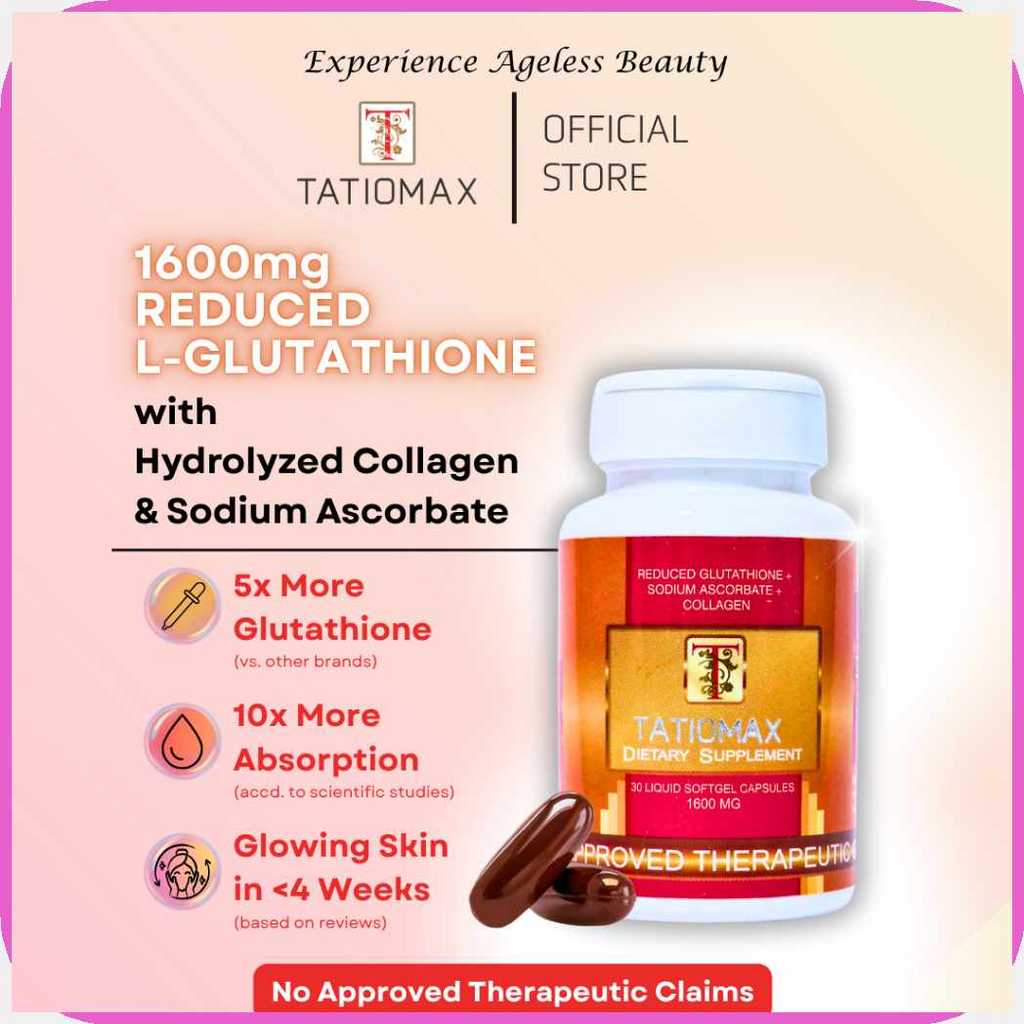 tatiomax glutathione review TATIOMAX Reduced Glutathione Collagen Vitamin C 1600mg (30 Whitening  Softgel Capsules]NT./]MO]1=wK: