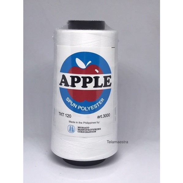 APPLE SEWING THREAD SPUN POLYESTERc~3000Y)mv.TKT_Lc,120 | Shopee ...