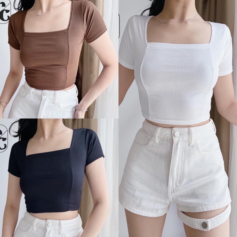 Vien Rutch Sexy Crop Top_Ha Knitted]G/For_V_Women | Shopee Philippines