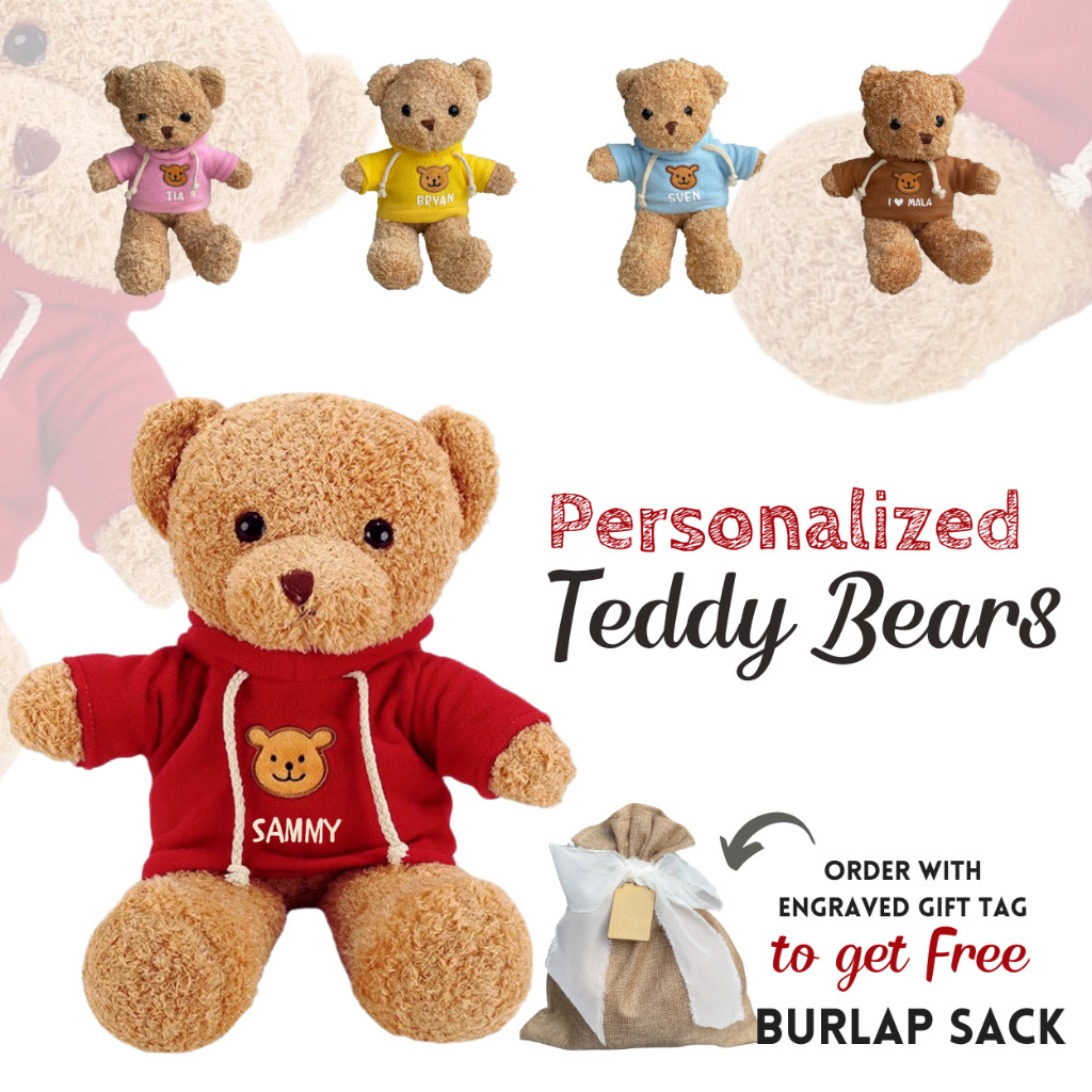 Personalized Gift Teddy Bear with Name Logo Stuffed Toy Kids Corporate ...