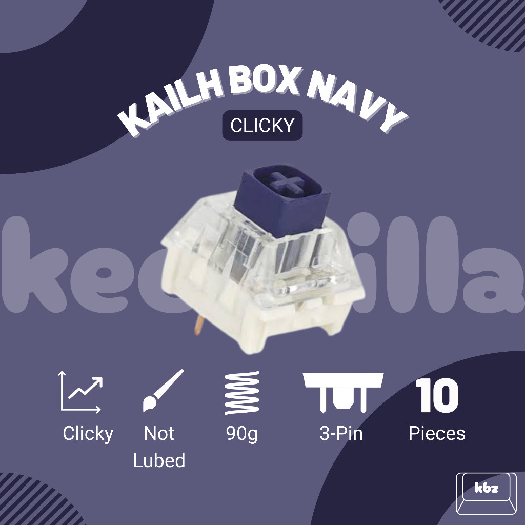 Kailh Box Navy Clicky Switch Mechanical Keyboard Switch SMD LED 3 pin ...