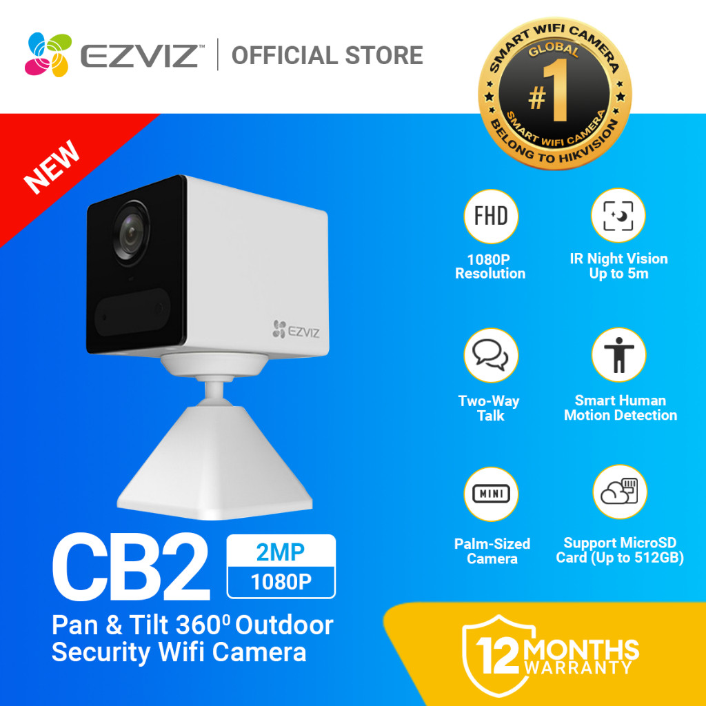 EZVIZ CB2 2000mAh rechargeable MINI cctv camera Wireless hidden camera ...