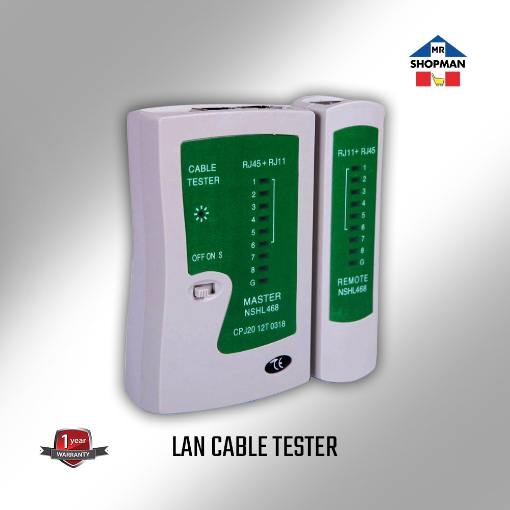 Network Cable Tester RJ45 RJ11 RJ12 CAT5 UTP LAN Battery Not Included ...