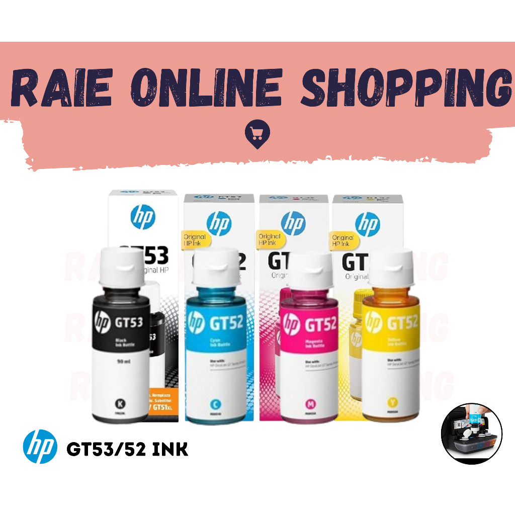 HP ink GT53 / GT52 Ink Bottle Printer inks /HP Desk Jet GT / HP Smart ...