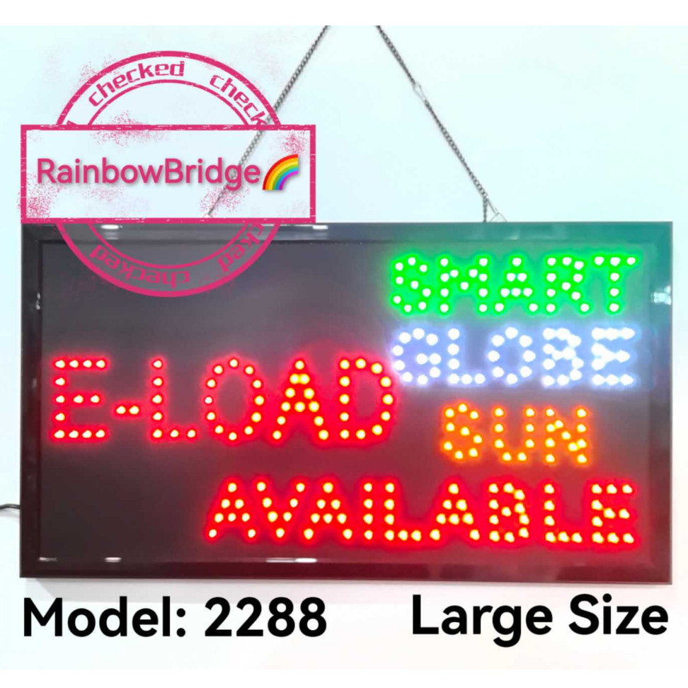 E-LOAD SMART GLOBE SUN AVAILABLE RAINBOW BRIDGE LED SIGNAGE (New-Small ...