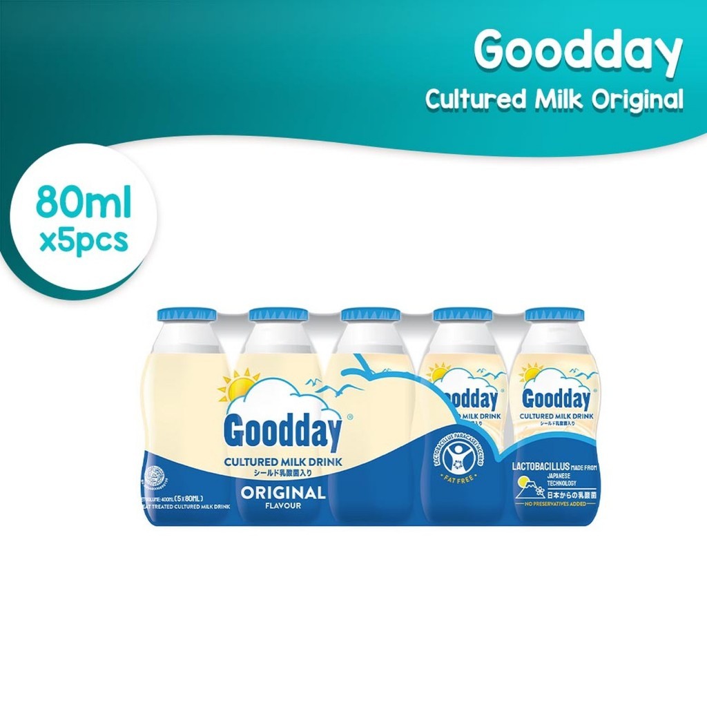 Goodday Cultured Milk Original 80ml x 5 [Blue] | Shopee Philippines