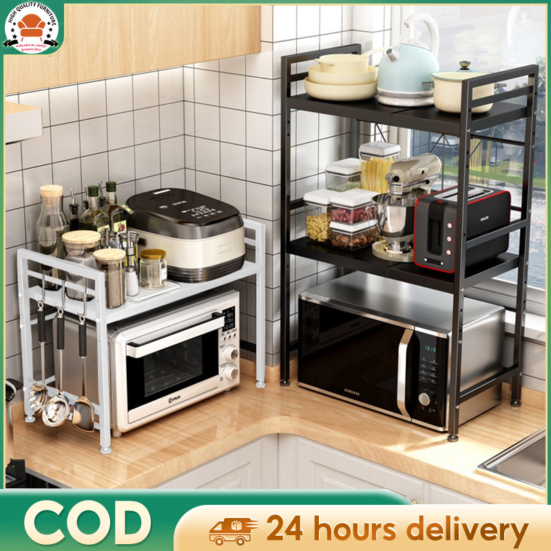 Microwave Kitchen Steel Expandable 2/3 Layers Microwave Oven Rack ...