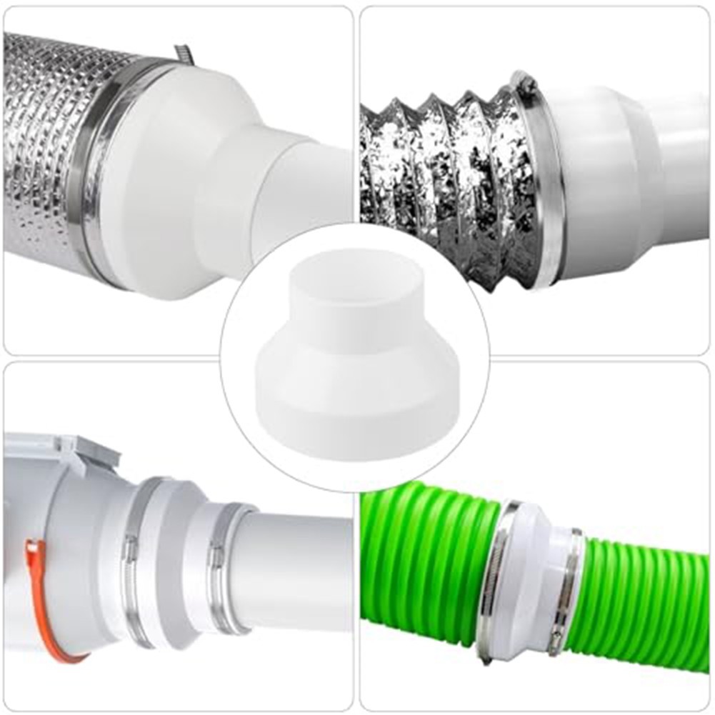 【VARSTR】100-200mm PVC Reducer Connector for Air Ducts,Round Pipe ...