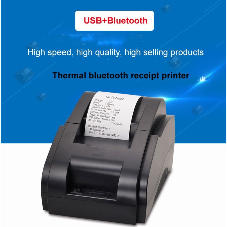 NG MALL XP-58IIH X printer Ticket Printer High Speed USB Bluetooth 58mm ...