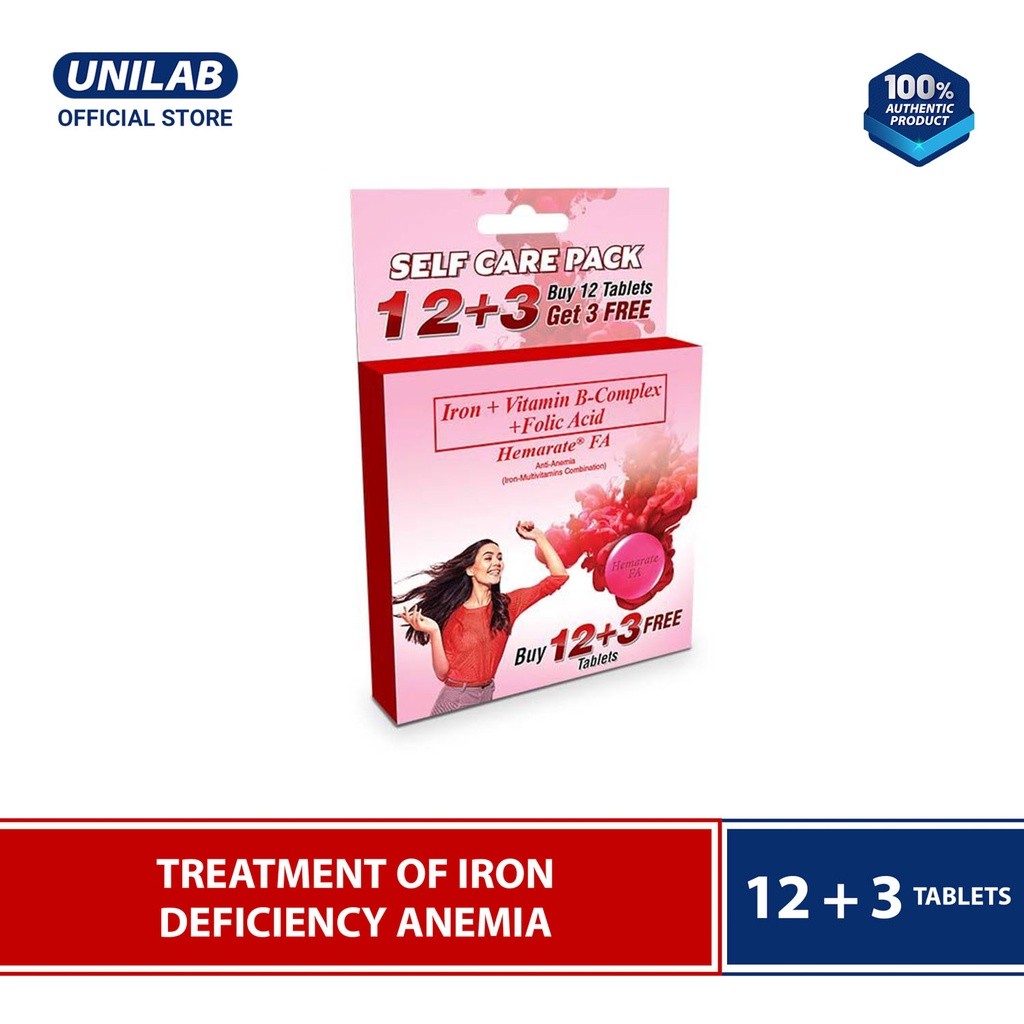 Hemarate FA 12+3 Self Care Pack (Treatment Of Iron-Deficiency Anemia ...