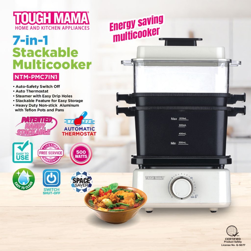 Tough Mama NTM-PMC7IN1 Stackable Multicooker Heavy Duty Minimalist ...