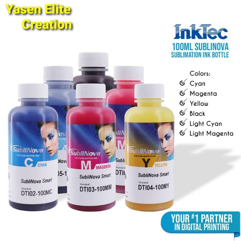 Subli Nova ink Cmyk Sublimation ink 100ml Cmyk light cyan light magenta ...