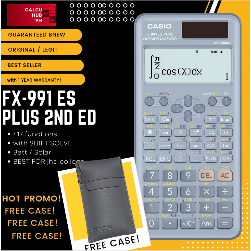 CASIO FX991ES PLUS 2ND EDITION SCIENTIFIC CALCULATOR WITH 12 MONTHS ...