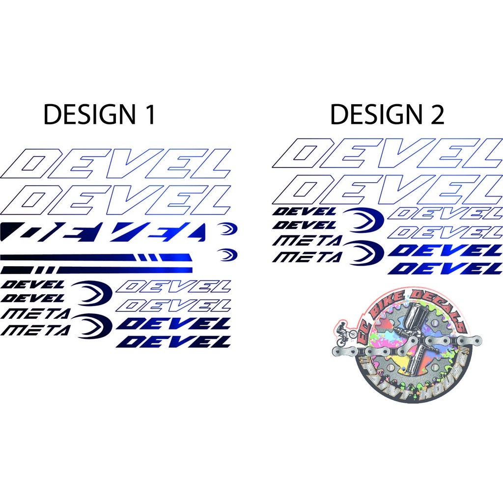 DEVEL META FRAME DECALS METALLIC | Shopee Philippines