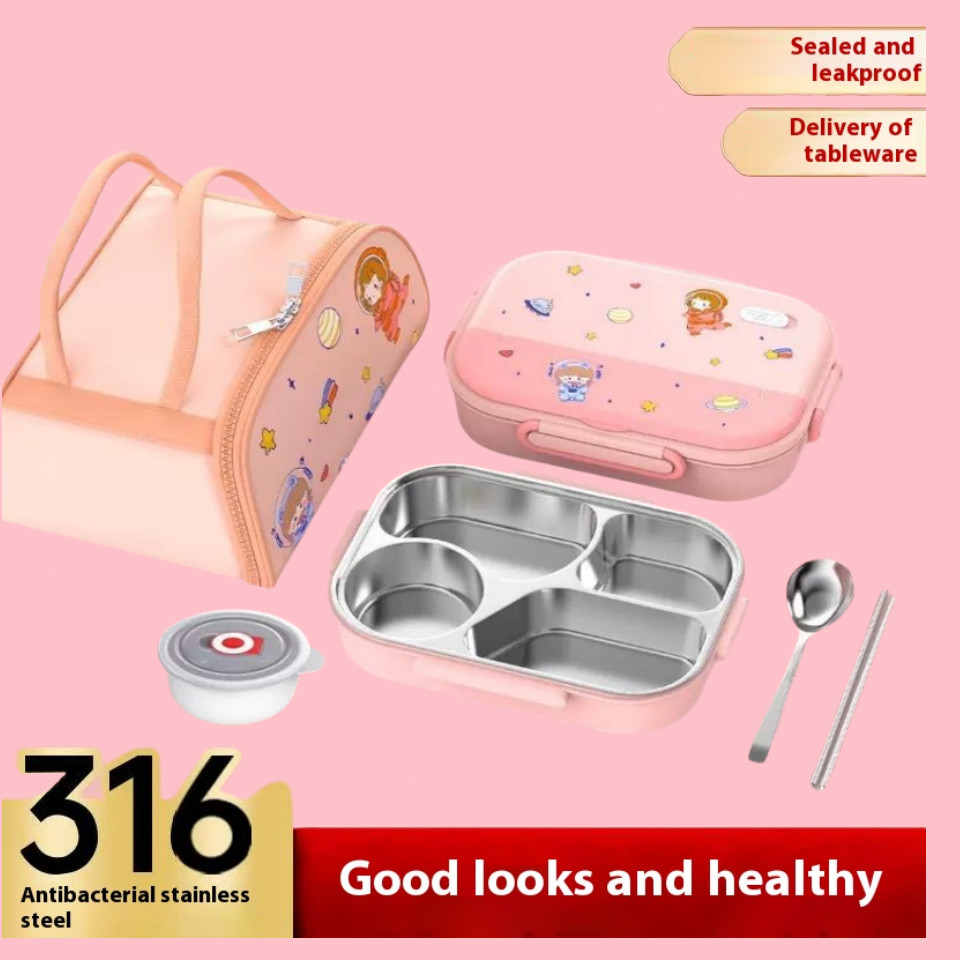 316 insulated lunch box stainless With Soup Bowl Leak-Proof Bento Box ...