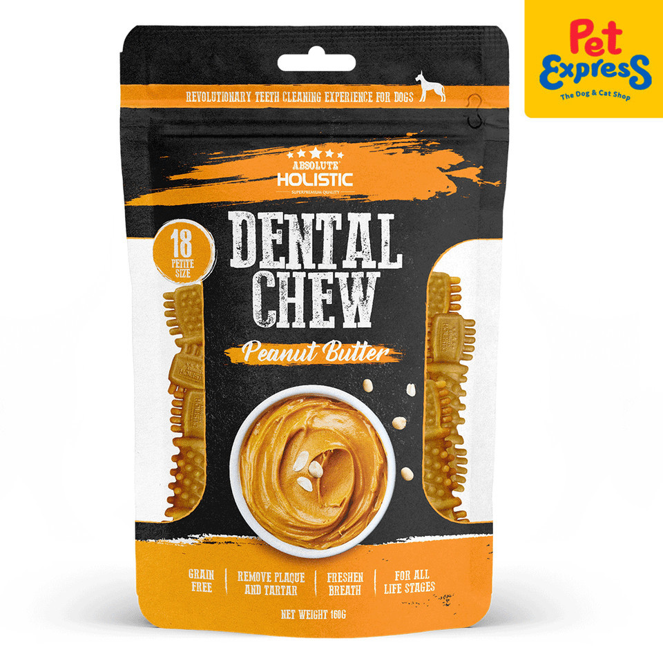 Image showcasing Absolute Holistic Dental Chew Peanut Butter Dog Treats 160g | Shopee ...