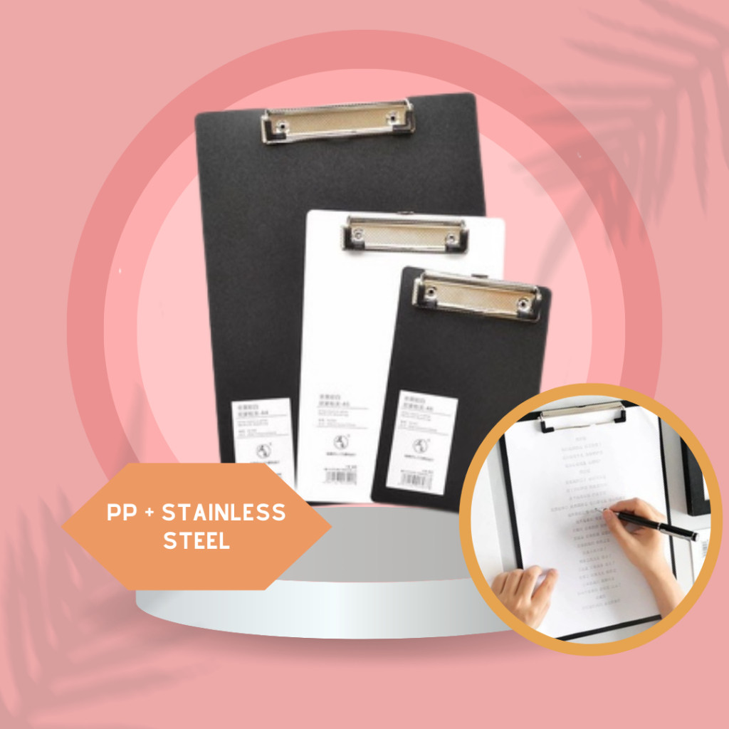 A5/A4 Black and White Clip Board Minimalist Document Holder | Shopee ...