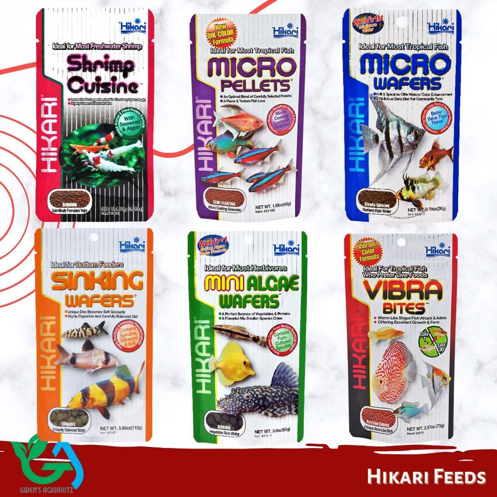 Hikari - Micro Pellets, Micro Wafer, Shrimp Cuisine, Vibra Bates ...