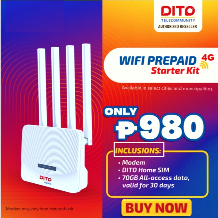 DITO Home WiFi Lite With 70GB Data for 30 Days | Shopee Philippines