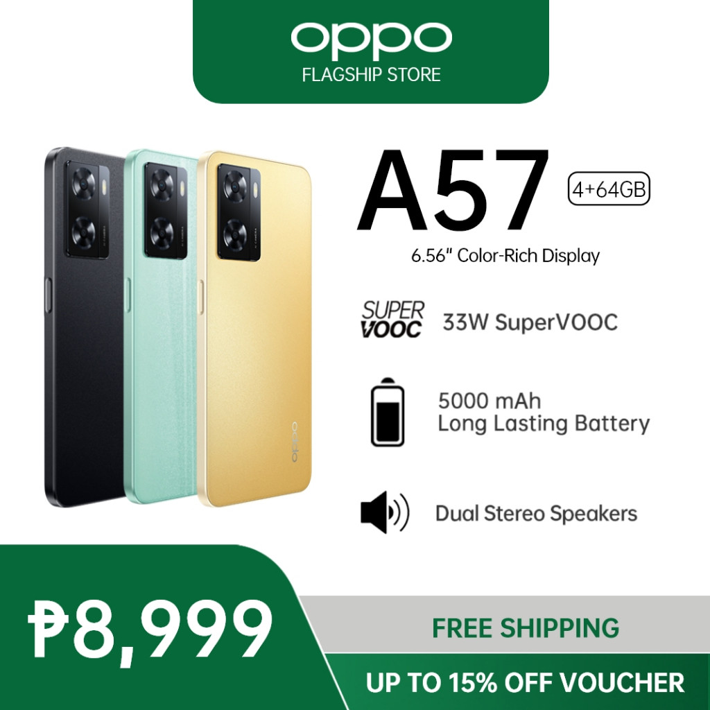 OPPO A57 (4+128GB /4+64GB) | 33W SuperVOOC Cellphone | 5000mAh Long ...