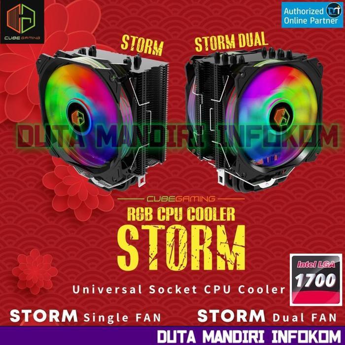 Cube Gaming Storm V2 - RGB 120mm Universal Socket CPU Cooler | Shopee ...