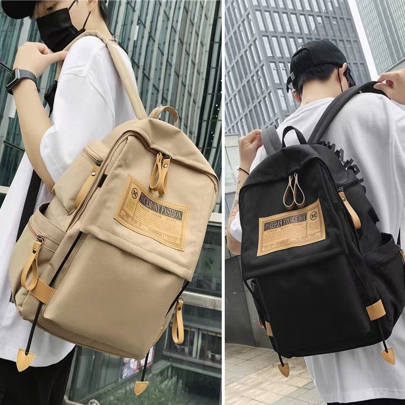 Korean Unisex Backpack laptop bag for men Large capacity leisure travel ...