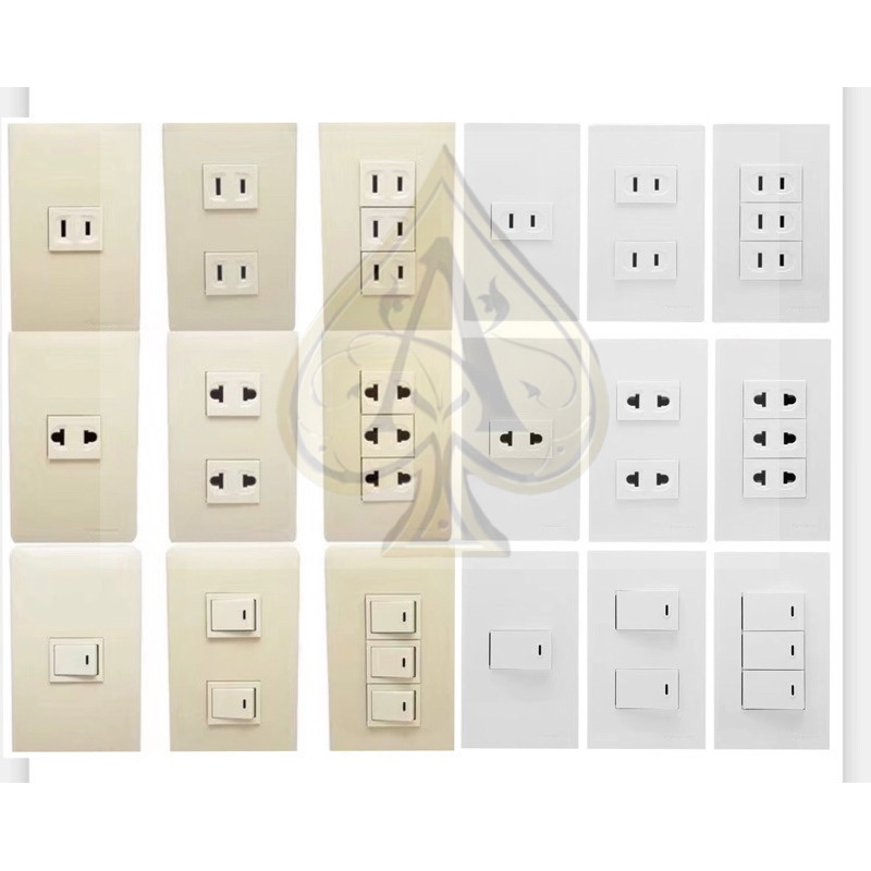 Panasonic full color and WIDE SERIES 1way switch and outlet. 1 gang ...