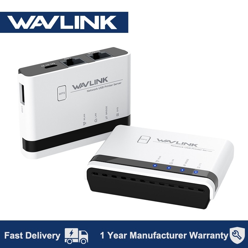 Wavlink Wireless Print Server With USB 2.0 Port Printer Sharing Switch ...