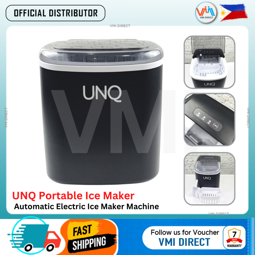 UNQ New Portable Type Ice Maker Automatic 15KG Quick Ice Maker Three ...