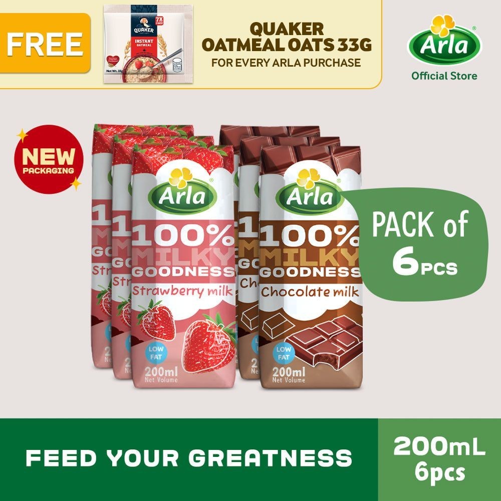 Arla Chocolate and Strawberry Milk 200ml 6-Pack | Shopee Philippines