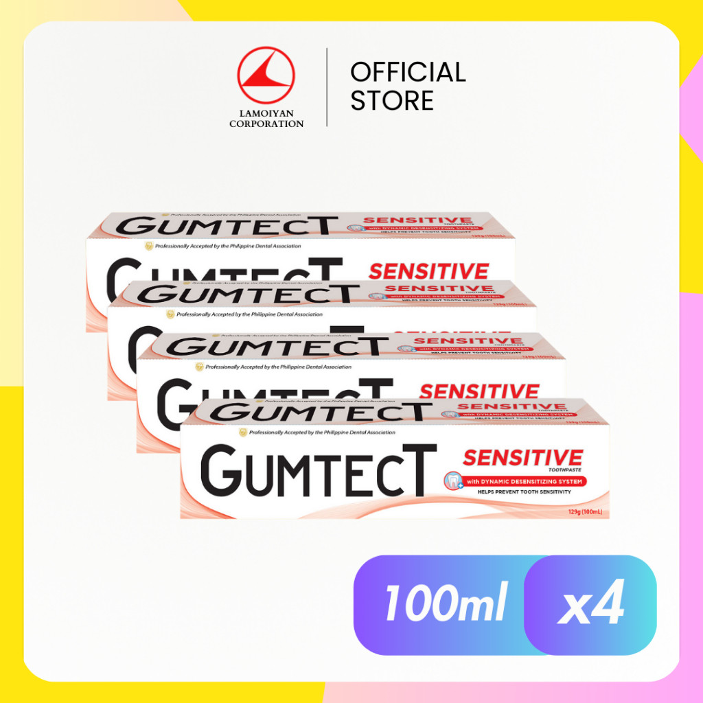 [Bundle of 4] Gumtect Sensitive Toothpaste 100mL | Shopee Philippines