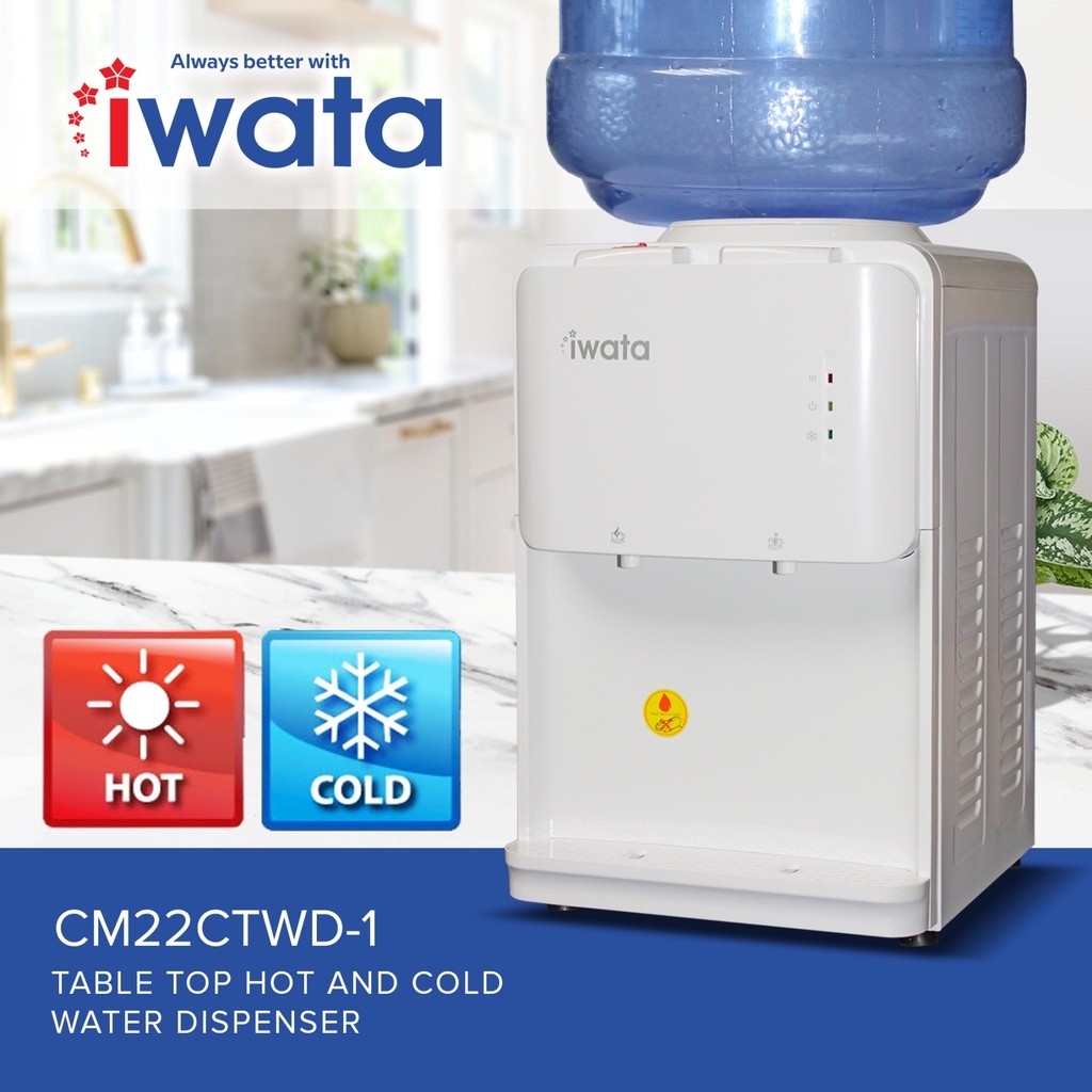Iwata CM22CTWD-1 table top hot and cold water dispenser | Shopee ...