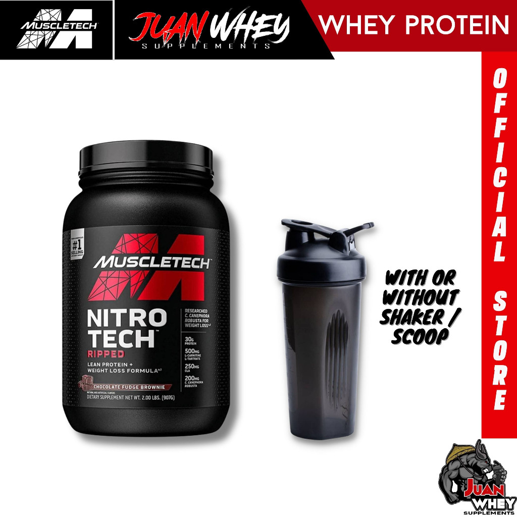Muscletech Nitrotech Ripped Lean protein + Weight loss 2LBS | Shopee ...