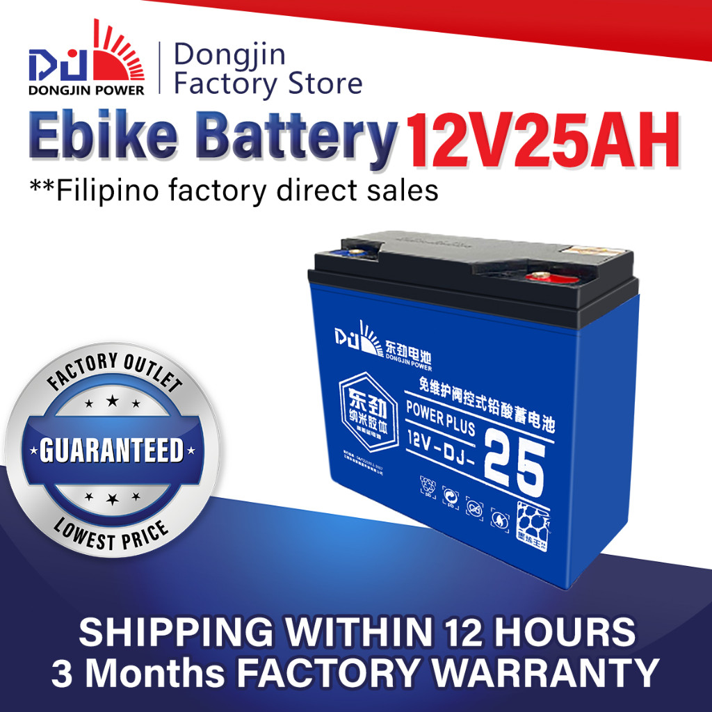 [COD]DongJin Power Ebike Battery 12V25AH/20AH Deep cycle Sealed Lead ...