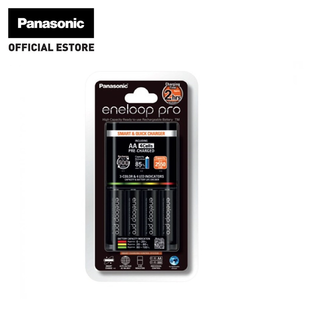 Panasonic eneloop pro, intelligent snellaadapparaat met lcd-display