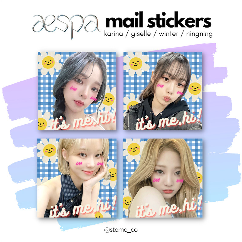 aespa Mail Stickers | STOMO CO. || karina giselle winter ningning ...