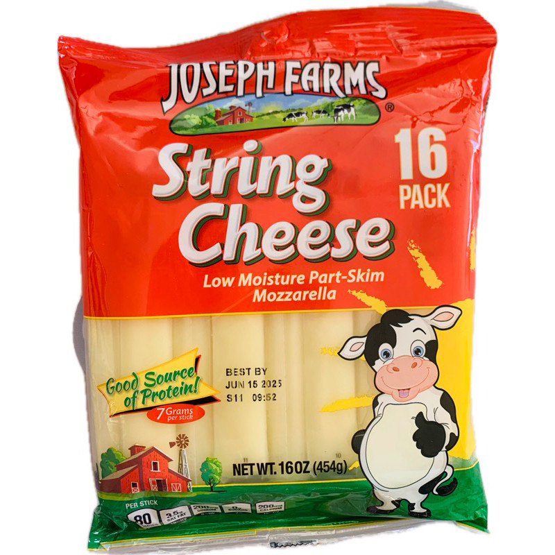JOSEPH FARMS String Cheese 16 PACK Cheese Low Moisture Part-Skim ...