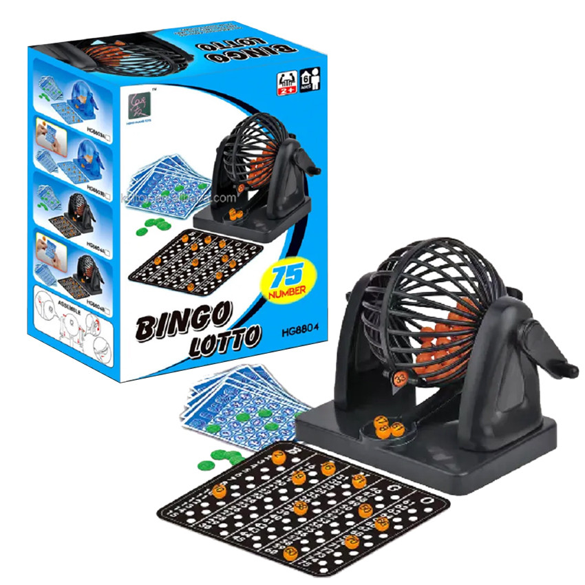 Bingo Lotto 75 Numbers Mini Set Traditional Family Bingo Cage Balls ...