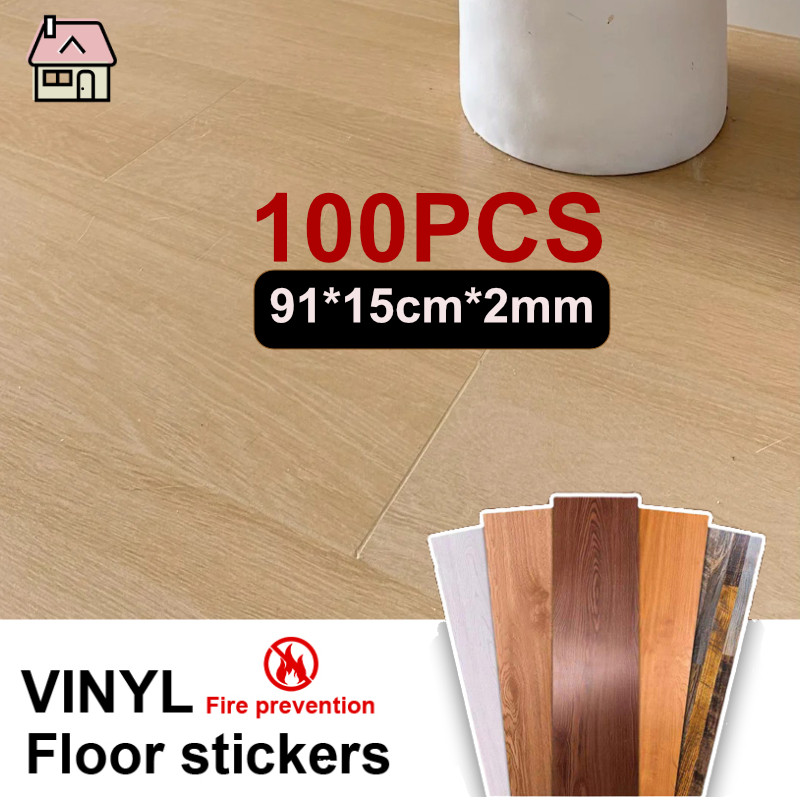 Art3d 36-Pack 54 Sq.ft Peel and Stick Floor Tiles Vinyl Plank Flooring Wood Look-Black