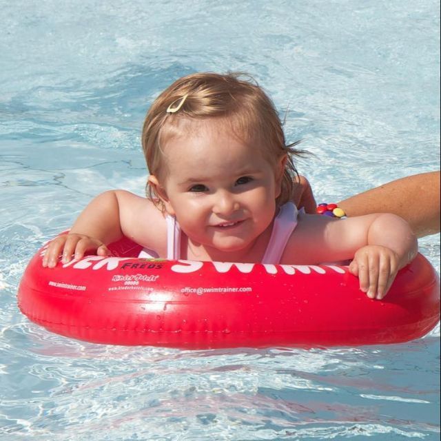 Freds Swim Academy – Swimtrainer Classic – 3 Modèles Selon Poids – Apprentissage Natation Dès 3 Mois – Rouge/Orange/Jaune