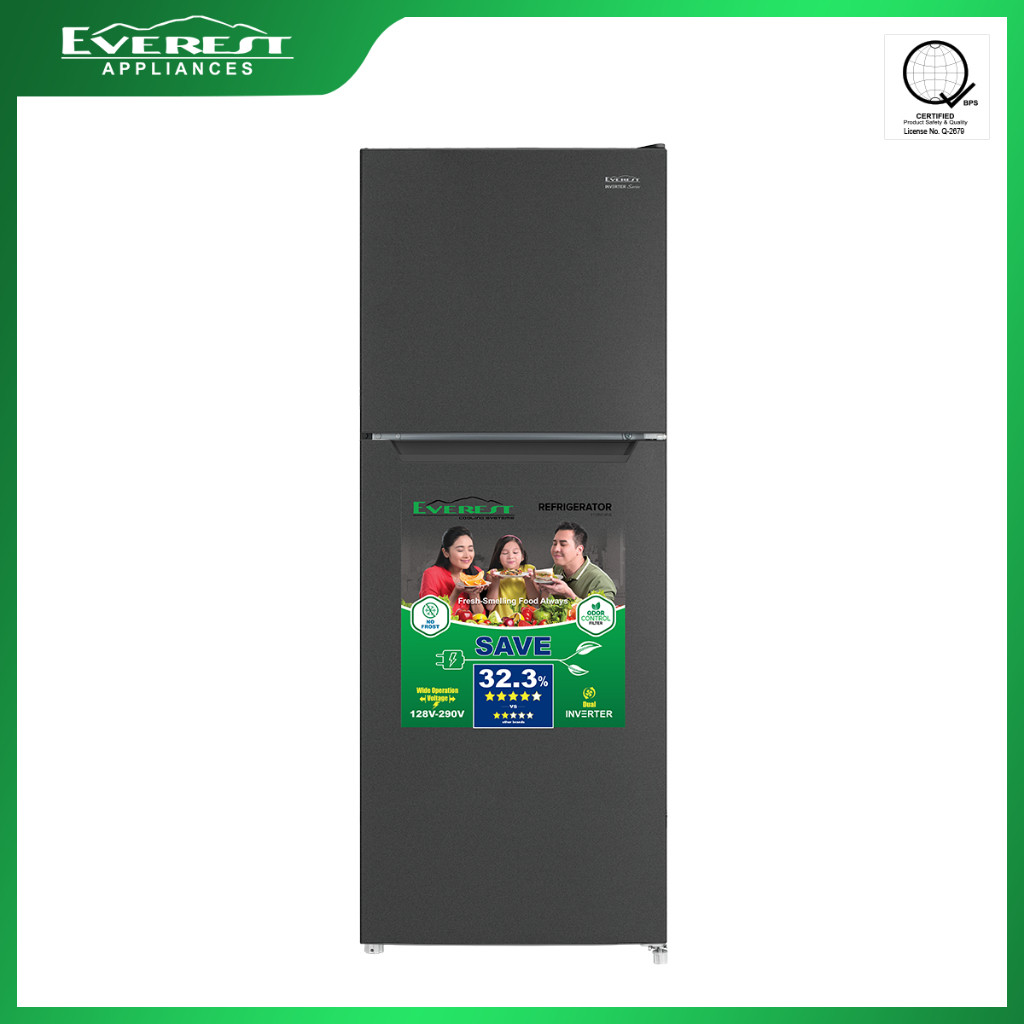 EVEREST 7.8 cu.ft No Frost Inverter Two Door Refrigerator/ Dual ...