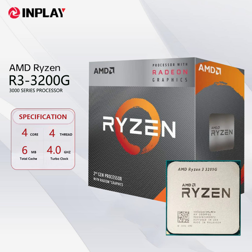 AMD Ryzen 3 3200G Desktop Processor 4-Core 4-Thread 3.6 GHz Socket AM4 ...
