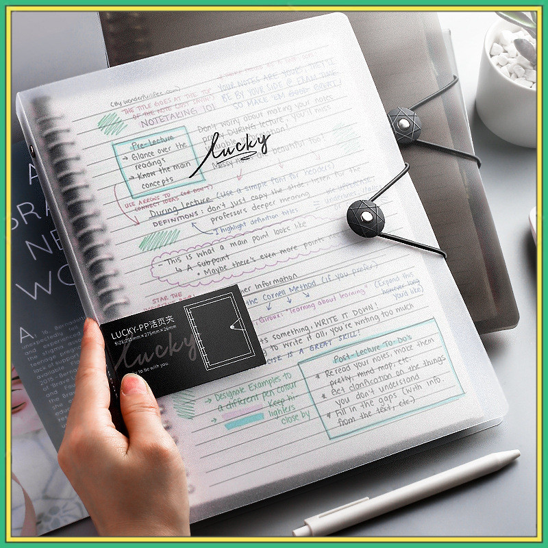Thicken A5/B5/A4 Loose-leaf Refillable Notebook Shell With Refill ...
