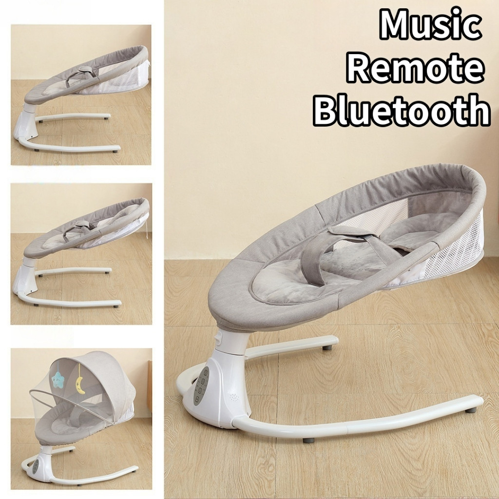 Baby Electric Rocking Chair With Net Bluetooth Remote Smart Electric ...
