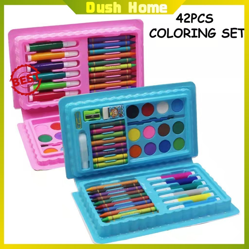 42pcs Kids Coloring Set Painting Water Color Crayon Drawing Set Art Set ...