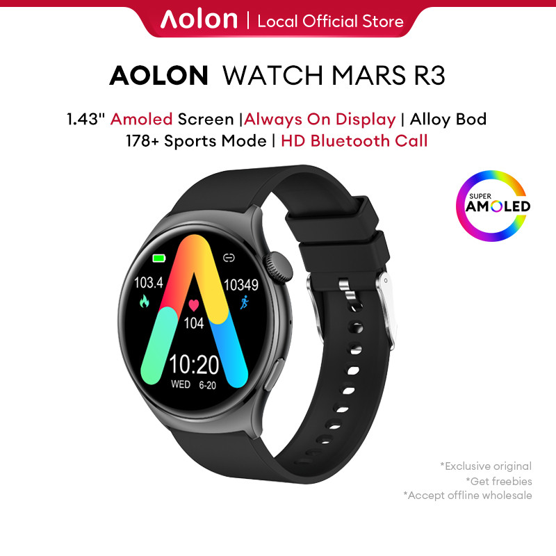 Aolon Mars R3 Smart Watch 46mm Original AMOLED Always On Display ...