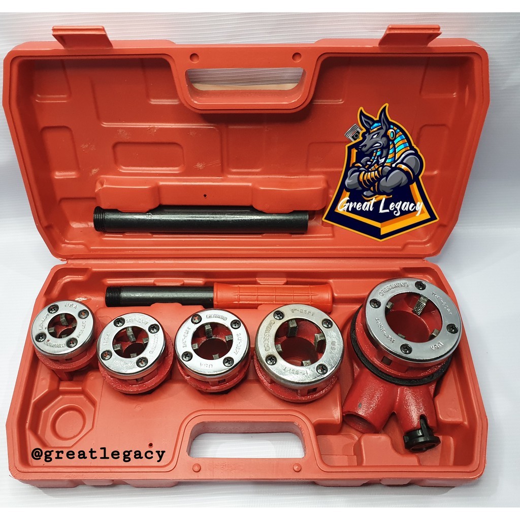 MAKUTE U.S.A 5 Pcs. Ratchet Die Stock Pipe Threader | Shopee Philippines