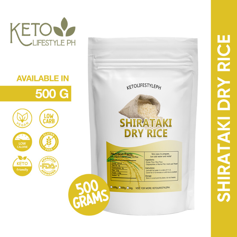 Shirataki Dry Rice Konjac 500g (Low-carb/Low Calorie) | Shopee Philippines
