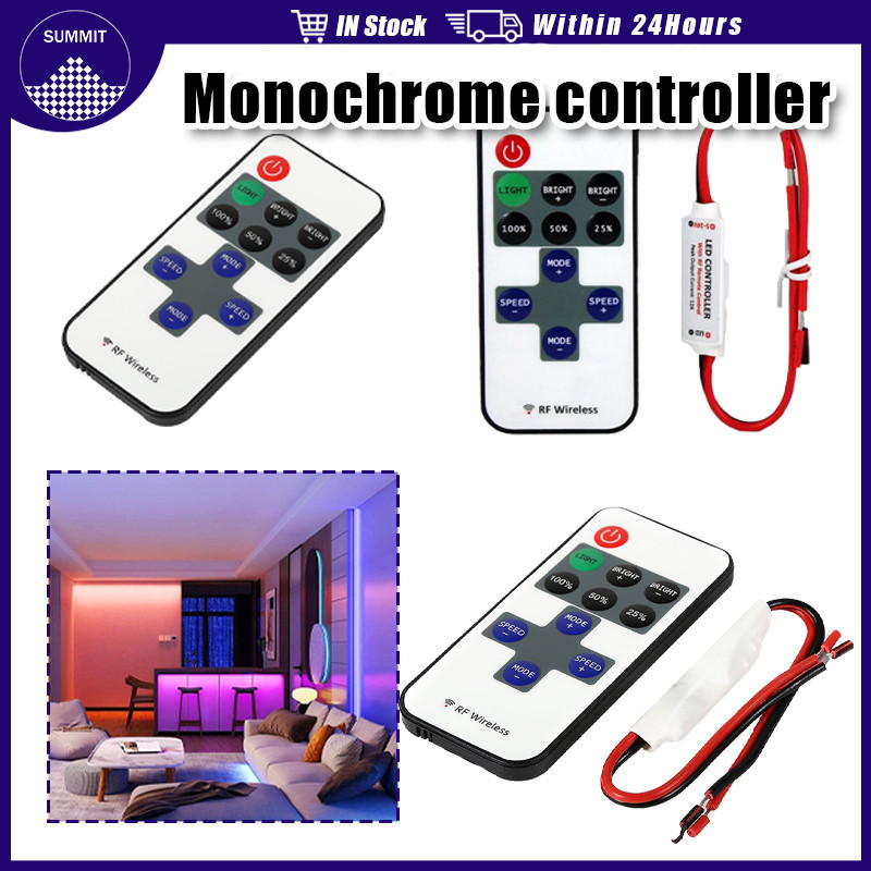 12V Wireless Remote Control For LED Lights Rf Dimmer Switch Controller ...